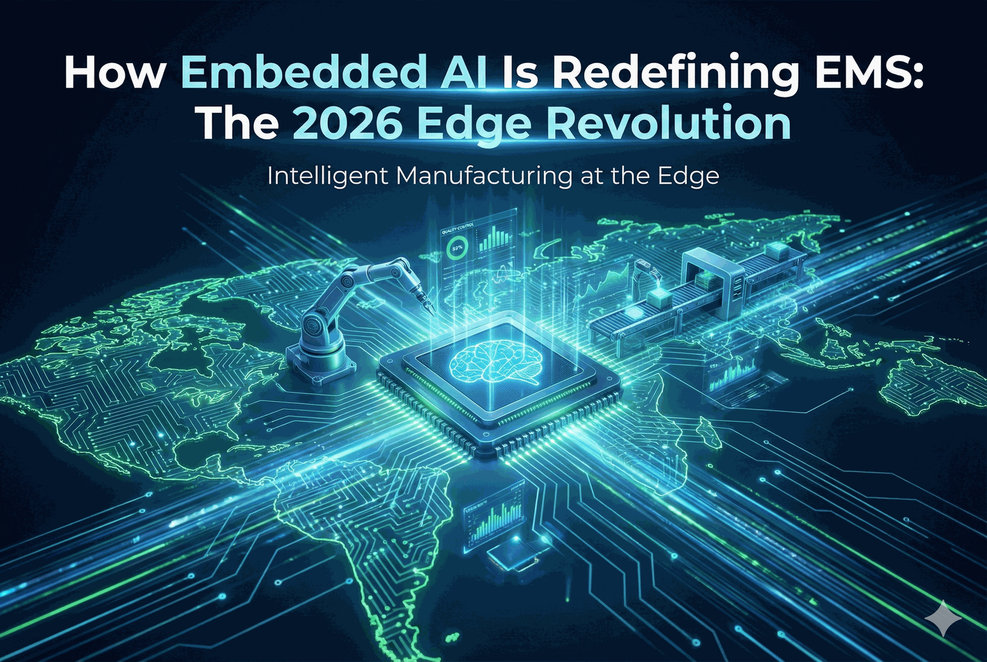Embedded AI powering smart manufacturing at the edge with robotics, EMS systems, and real-time analytics