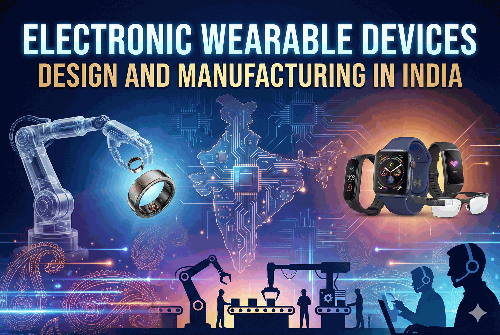 Electronic wearable devices design and manufacturing in India with smart rings and watches